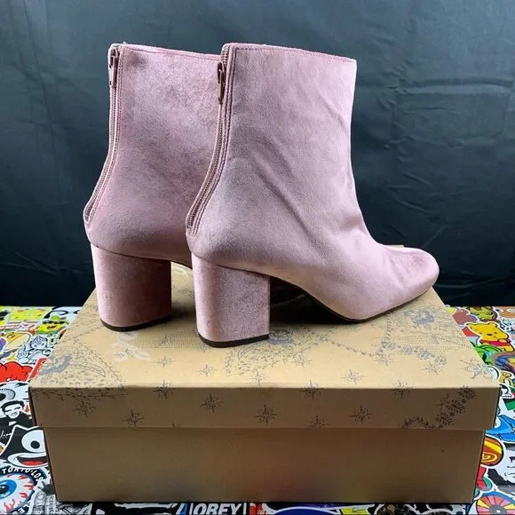 Free People Velvet Cecile Rose Ankle Boots Various Sizes - Picture 2 of 12